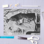 Romantische  liefhebbers op een boot tissuepapier (Craft)