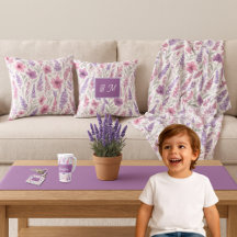 Romantische lila roze Pastel Botanische Spring Mea