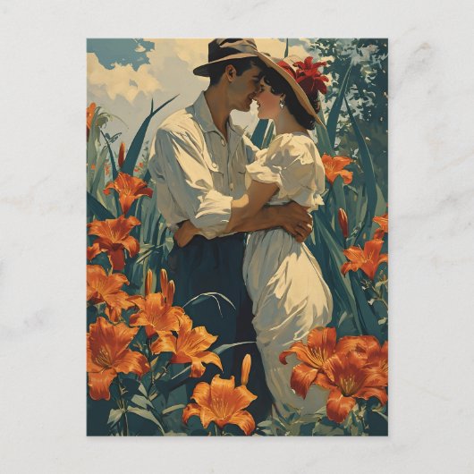 Romantische Lily veld  Briefkaart (Voorkant)