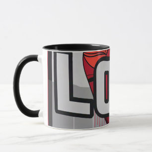 Romantische Love Design Mok – Schattige Hart & Lie