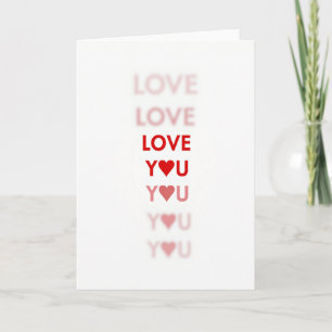 Romantische Love You Kaart