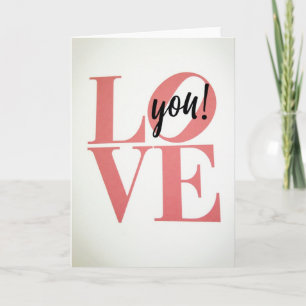 Romantische Love You Matte Kaart