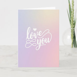 Romantische Love You Ombre Kaart