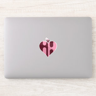 Romantische luxe HH monogram Sticker