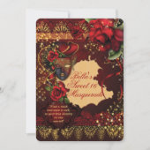 Romantische Masquerade Sweet 16 Party Invites Kaart (Voorkant)
