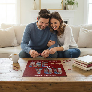 Romantische "Me & You" koppel fotocollage Legpuzzel