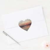 Romantische meer bruiloft hart sticker (Envelop)