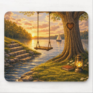 Romantische Meertje Boom Schommel Muismat