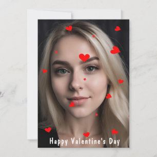 Romantische Minimalistische Valentijnsdag Fotokaar Feestdagenkaart