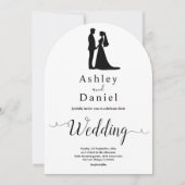 Romantische minimalistische zwart-wit stijlvolle b kaart (Voorkant)