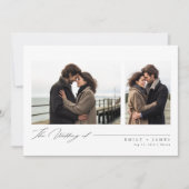 Romantische moderne trouwfoto kaart (Voorkant)