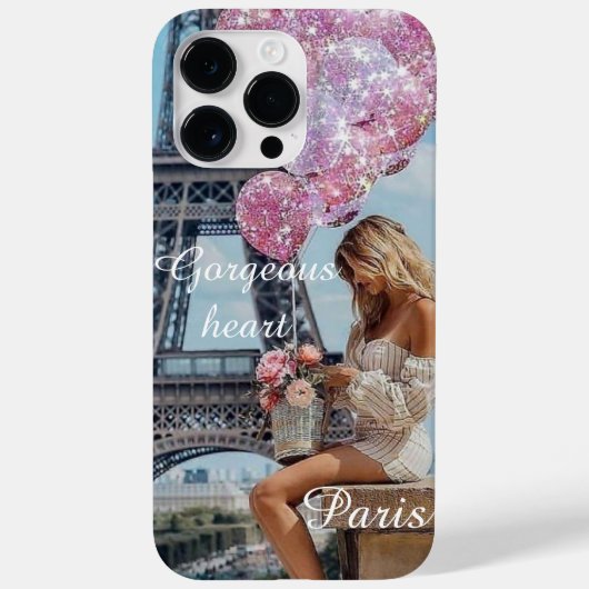 Romantische mooie Girl Eiffeltoren Case-Mate iPhone Case (Achterkant)