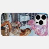 Romantische mooie Girl Eiffeltoren Case-Mate iPhone Case (Achterkant (horizontaal))