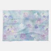 Romantische mooie lavendel witte bloemen theedoek (Horizontaal)