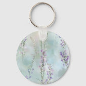 Romantische mooie lavendelbloemen bruidsmeisjesfee sleutelhanger (Achterkant)
