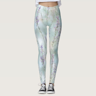 Romantische Mooie Paarse Bloemen Bruiloft Leggings