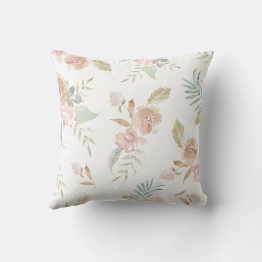 romantische mooie waterverf bloemen verspreiden kussen (Achterkant)