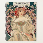  romantische Mucha illustratieplanner Planner (Voorkant)