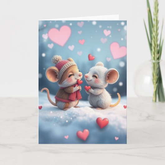 Romantische Muis Kaart (Voorkant)