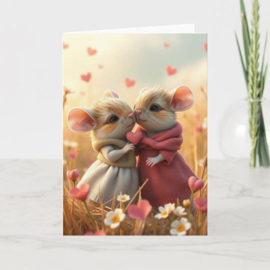 Romantische Muis Kaart (Voorkant)