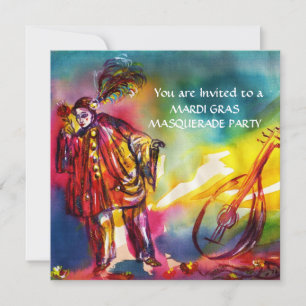 ROMANTISCHE MUSISCHE PIERO EN ROZEN Masquerade Par Kaart