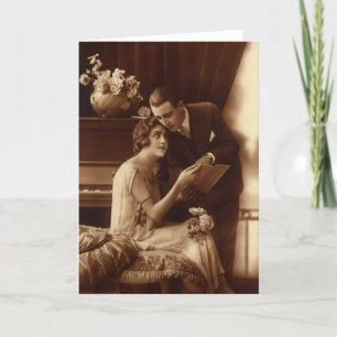  Romantische muziek, liefde en Romance Lovers Kaart