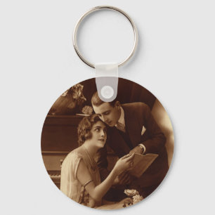  Romantische muziek, liefde en Romance Lovers Sleutelhanger