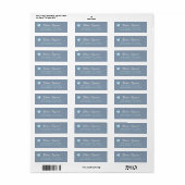 Romantische naam Stusty Blue Address Label met har (Full Sheet)