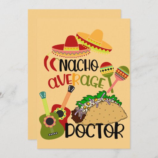 Romantische Nacho Je Gemiddelde Puns Dokter Grappi Feestdagenkaart (Voorkant / Achterkant)