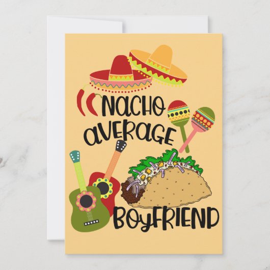 Romantische Nacho Je Gewone Vriendkaart Feestdagenkaart (Voorkant)