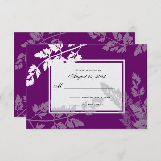 Romantische Natuur / Huwelijksreactie Kaart (Voorkant / Achterkant)