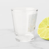 Romantische nepspits bloemige bruidsdouche  shot glas (Links)