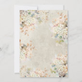 Romantische Neutrale Vintage Hortensia Bruiloftssh Kaart (Achterkant)