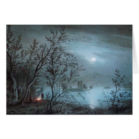 ROMANTISCHE NOCTURNE LANDSCHAP IN BLAUW (Voorkant Horizontaal)