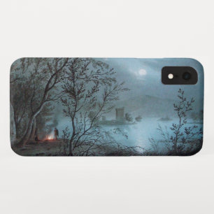 ROMANTISCHE NOCTURNE LANDSCHAP IN BLAUW iPhone XR HOESJE