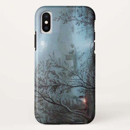ROMANTISCHE NOCTURNE LANDSCHAP IN BLAUW Case-Mate iPhone CASE (Achterkant)