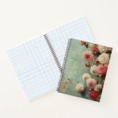 Romantische Nostalgische Dahlien Notitieboek (Binnen)