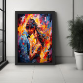 Romantische Omhelzing Abstract Expressionisme Poster