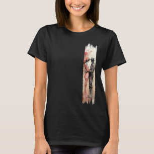 Romantische omhelzing penseelstreekverf t-shirt