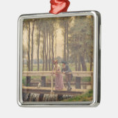 Romantische ontmoetingsplaats (door Edmund Blair L Metalen Ornament (Links)