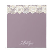 Romantische orchidee Paarse bloem Notitieblok (Voorkant)