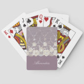 Romantische orchidee Paarse bloem Pokerkaarten (Achterkant)