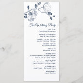 Romantische orchideeën elegant modern trouwprogram menu (Achterkant)