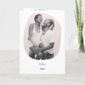 Romantische Paarse Blauwe Botanische Waterverf bru Programma (Achterkant)