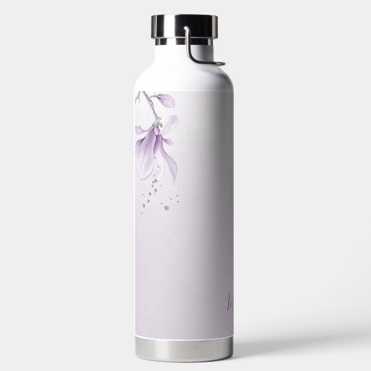 romantische paarse bloemen botanisch waterfles (Links)