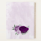 Romantische paarse bloemen bruiloft planner (Achterkant)