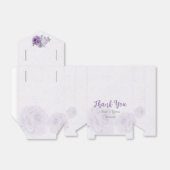 romantische paarse bloemen groen bruiloft bedankdoosjes (Uitgevouwen)