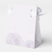 romantische paarse bloemen groen bruiloft bedankdoosjes (Achterkant)