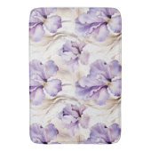 Romantische paarse iris bloemige bruids douche badmat (Voorkant Verticaal)