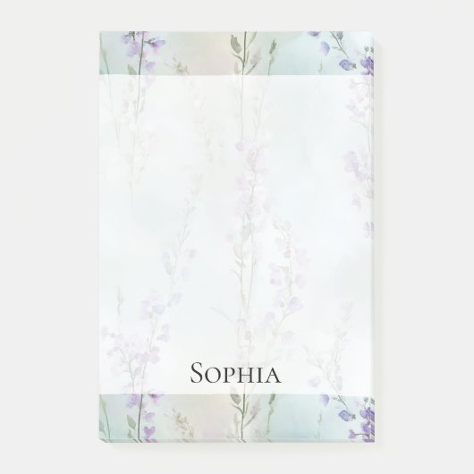 Romantische Paarse Lavendel Bloemen Post-it® Notes (Voorkant)